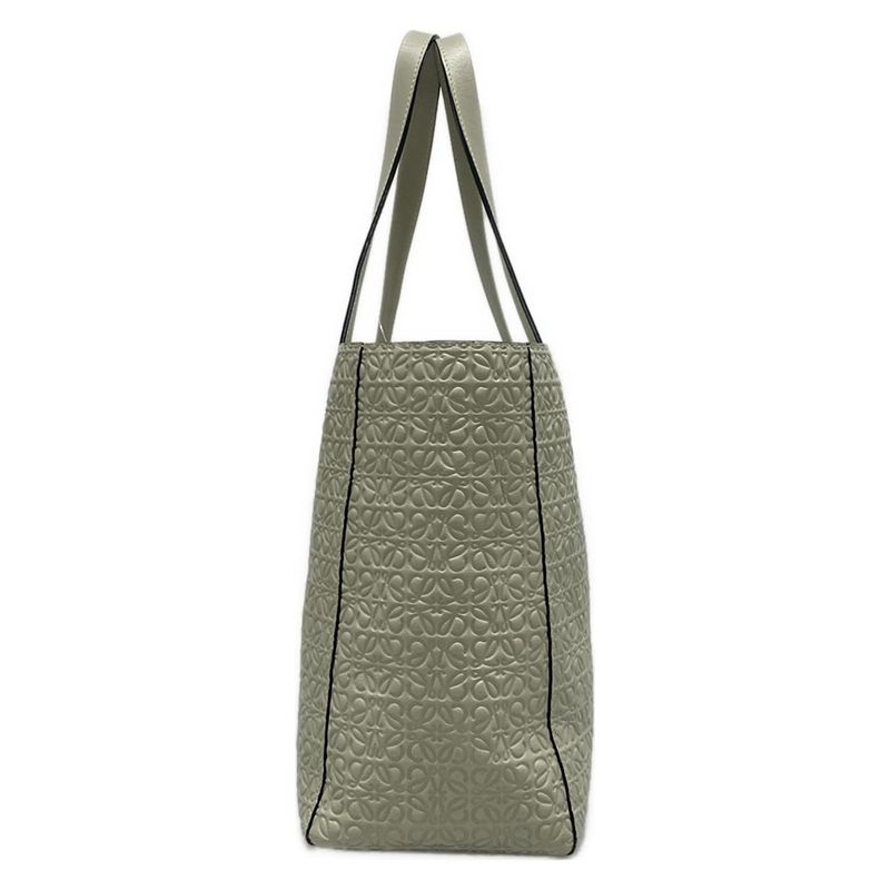 Loewe Tote Bag East West/repeat Light Green Leather