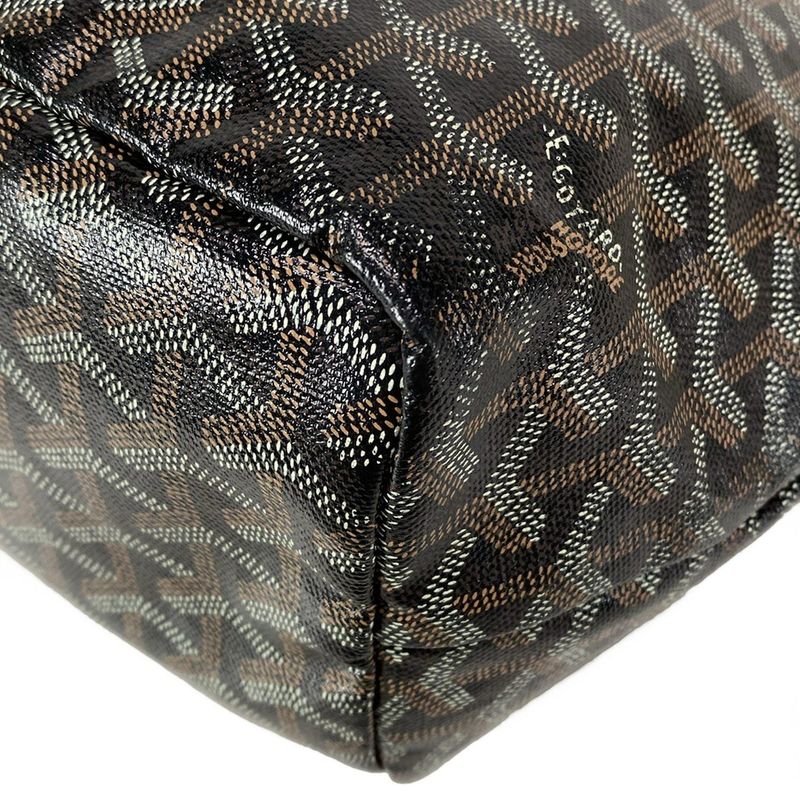 Goyard Tote Bag Saint Louis PM Black Leather