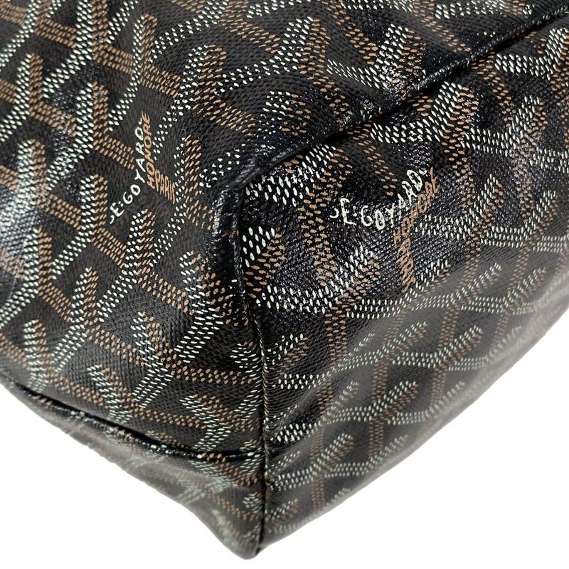 Goyard Tote Bag Saint Louis PM Black Leather