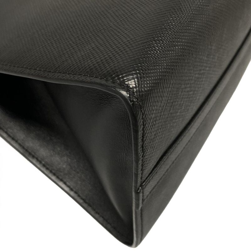 Prada Tote Bag Monochrome Bag Black Leather