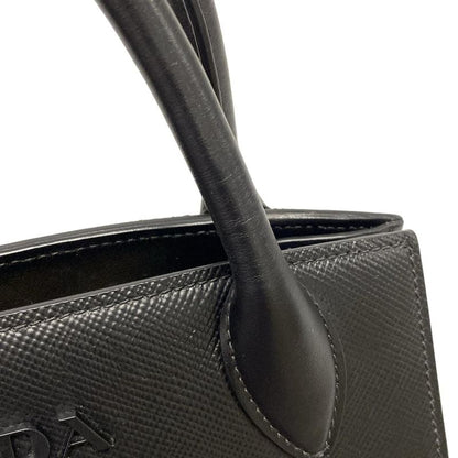 Prada Tote Bag Monochrome Bag Black Leather