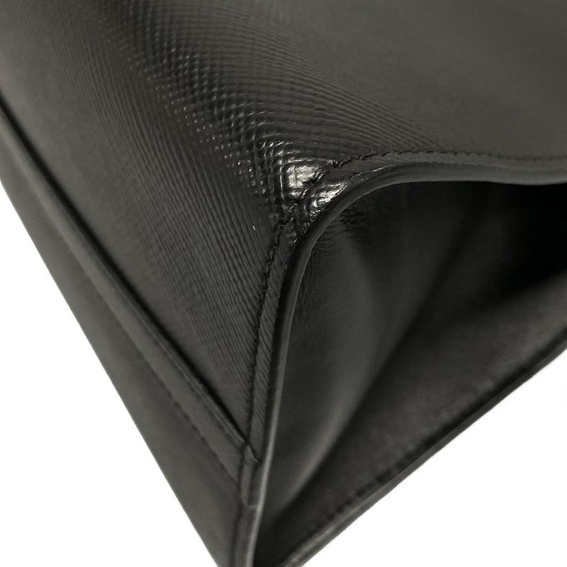 Prada Tote Bag Monochrome Bag Black Leather