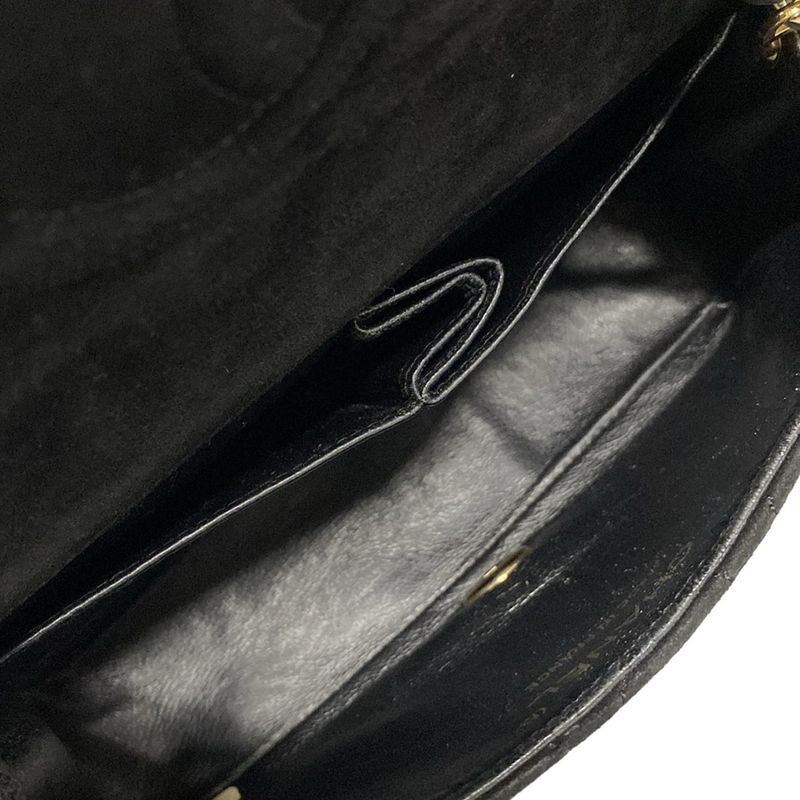 Chanel Shoulder Bag Mini Matelasse Black Chain Shoulder/gold Hardware