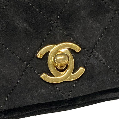 Chanel Shoulder Bag Mini Matelasse Black Chain Shoulder/gold Hardware
