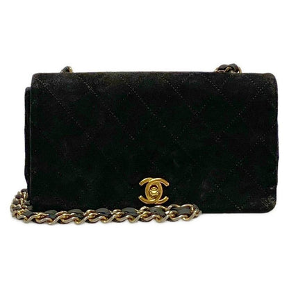 Chanel Shoulder Bag Mini Matelasse Black Chain Shoulder/gold Hardware