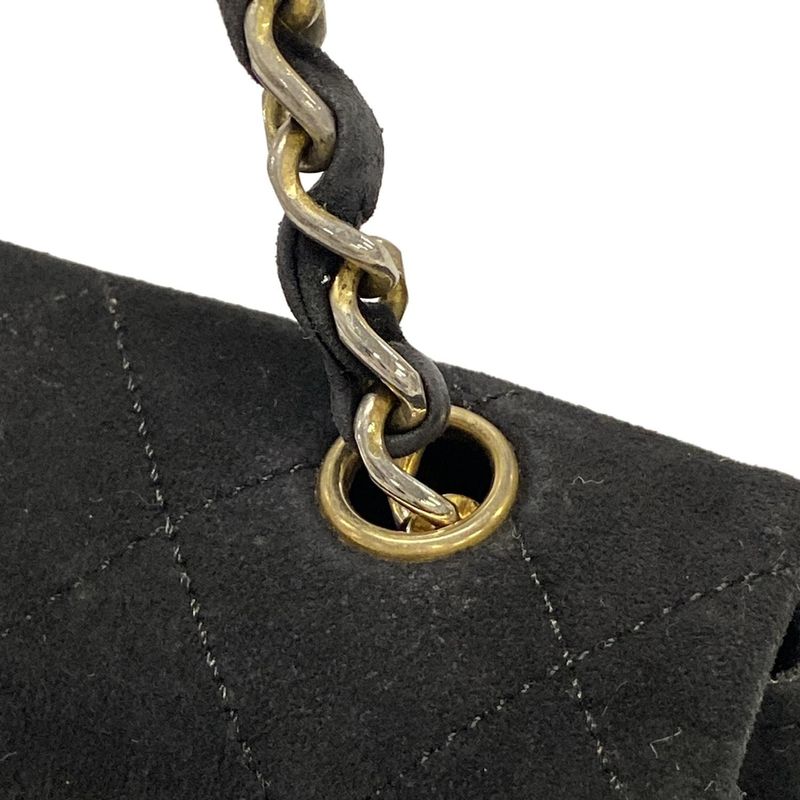 Chanel Shoulder Bag Mini Matelasse Black Chain Shoulder/gold Hardware