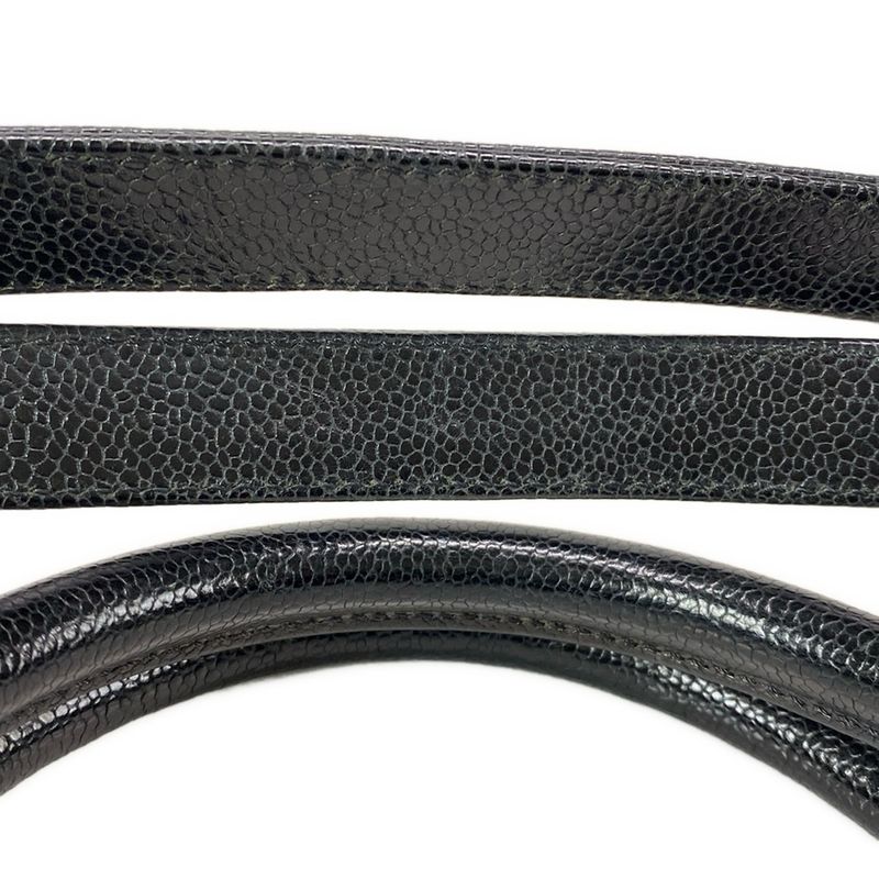 Chanel Tote Bag Shiva / Matelasse Black Chain Shoulder / Vintage Gold Hardware