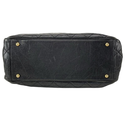 Chanel Tote Bag Shiva / Matelasse Black Chain Shoulder / Vintage Gold Hardware