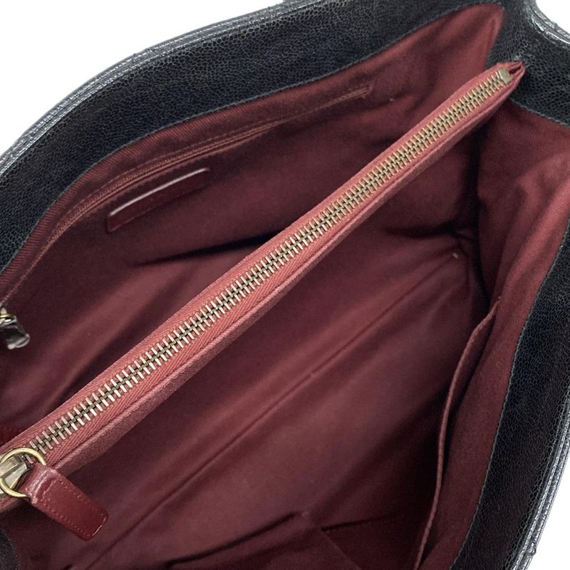 Chanel Tote Bag Shiva / Matelasse Black Chain Shoulder / Vintage Gold Hardware