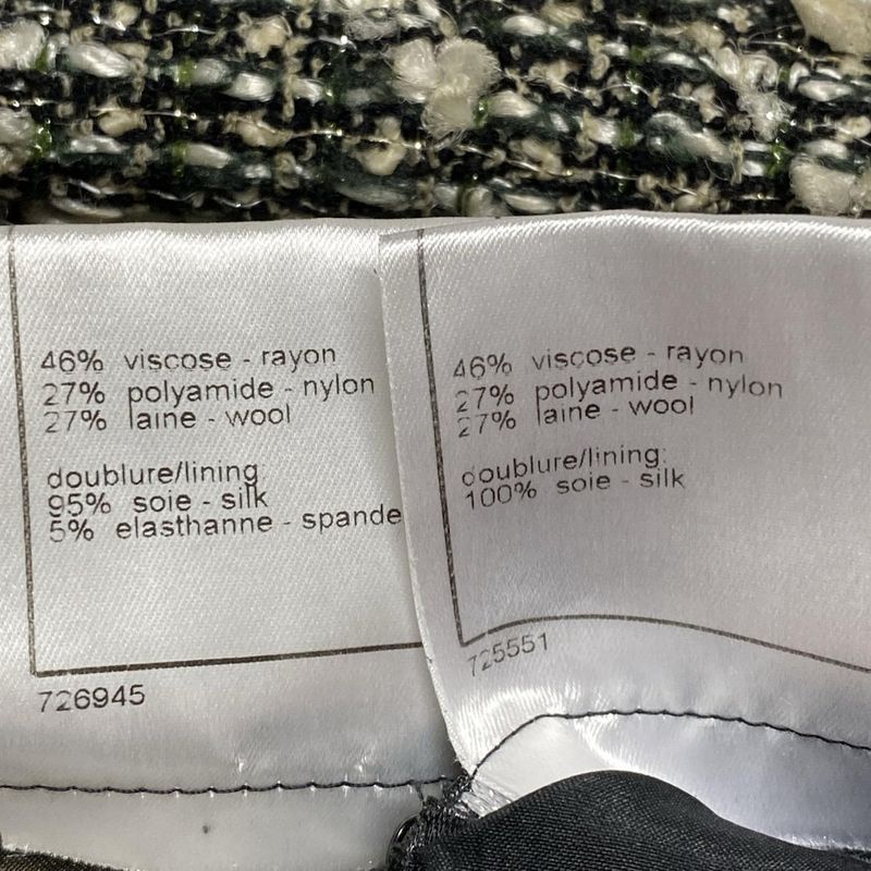 Chanel Skirt Suit Size 38 M Ladies P24398/p24139 Black X White X Multi Tweed/lam