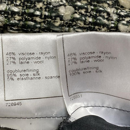 Chanel Skirt Suit Size 38 M Ladies P24398/p24139 Black X White X Multi Tweed/lam