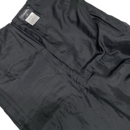 Chanel Skirt Suit Size 38 M Ladies P24398/p24139 Black X White X Multi Tweed/lam