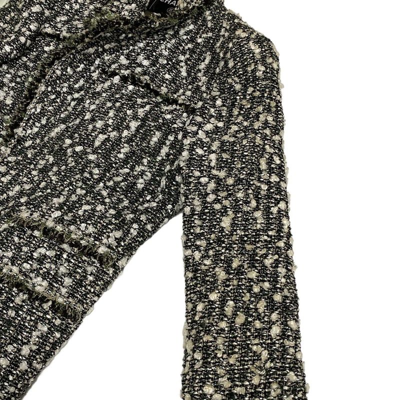 Chanel Skirt Suit Size 38 M Ladies P24398/p24139 Black X White X Multi Tweed/lam