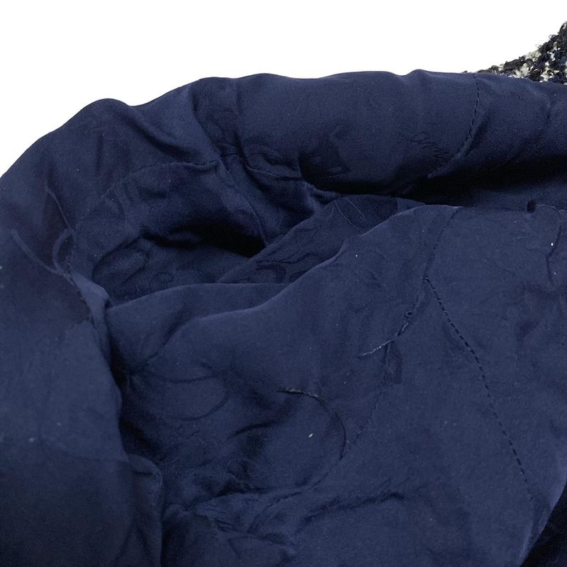 Chanel Jacket Size 40 M Women's P44672 Navy X White X Multi Tweed Wool