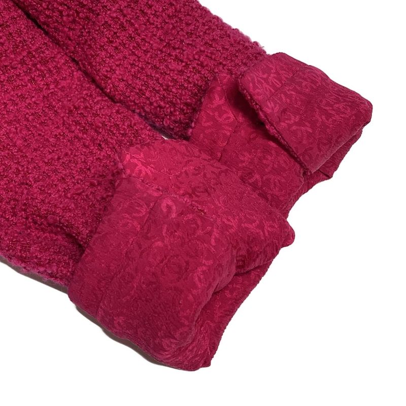 Chanel Jacket Size 36 S Women's P71724 Pink Tweed/lame/cropped/coco Button Wool