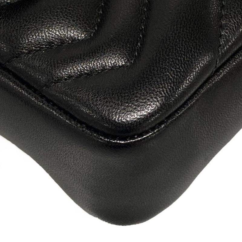 Gucci GG Marmont Mini Shoulder Bag 841290 Black Chain Shoulder Leather