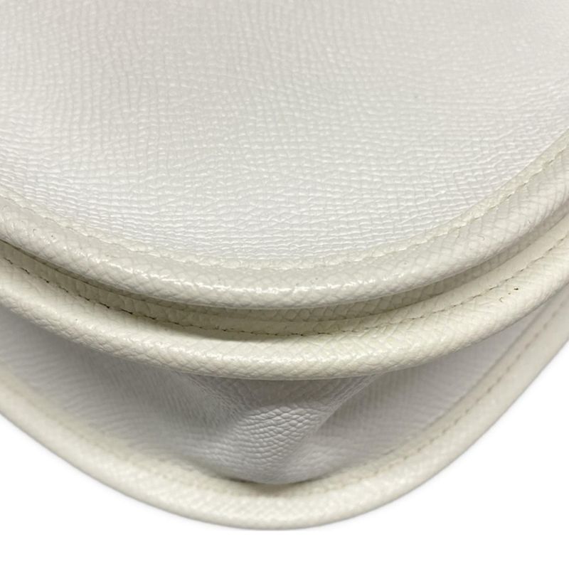 Hermes Shoulder Bag Evelyndu PM White Silver Hardware