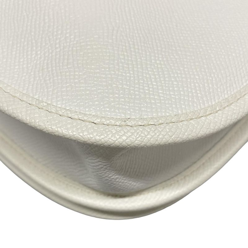Hermes Shoulder Bag Evelyndu PM White Silver Hardware