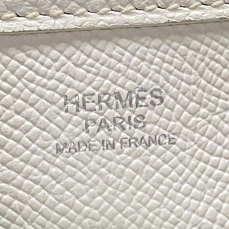 Hermes Shoulder Bag Evelyndu PM White Silver Hardware