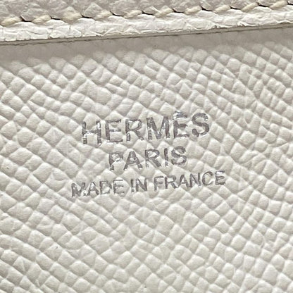 Hermes Shoulder Bag Evelyndu PM White Silver Hardware