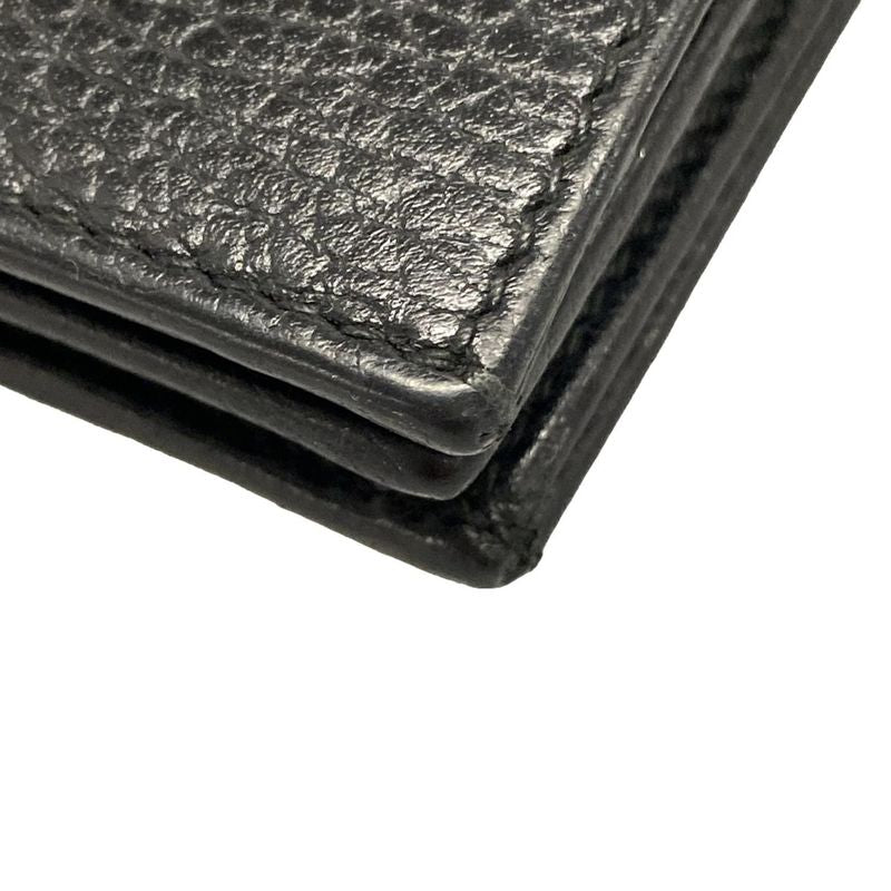 Gucci Double Authenticity Card Case Wallet/gg Marmont 456126 Black Leather