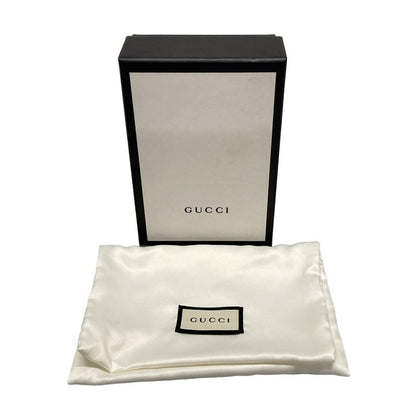 Gucci Double Authenticity Card Case Wallet/gg Marmont 456126 Black Leather
