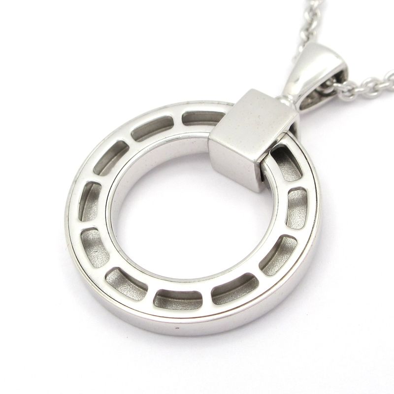 Bvlgari Necklace Bvlgari Circle Necklace 18K White Gold X Diamond 1P Diamond /