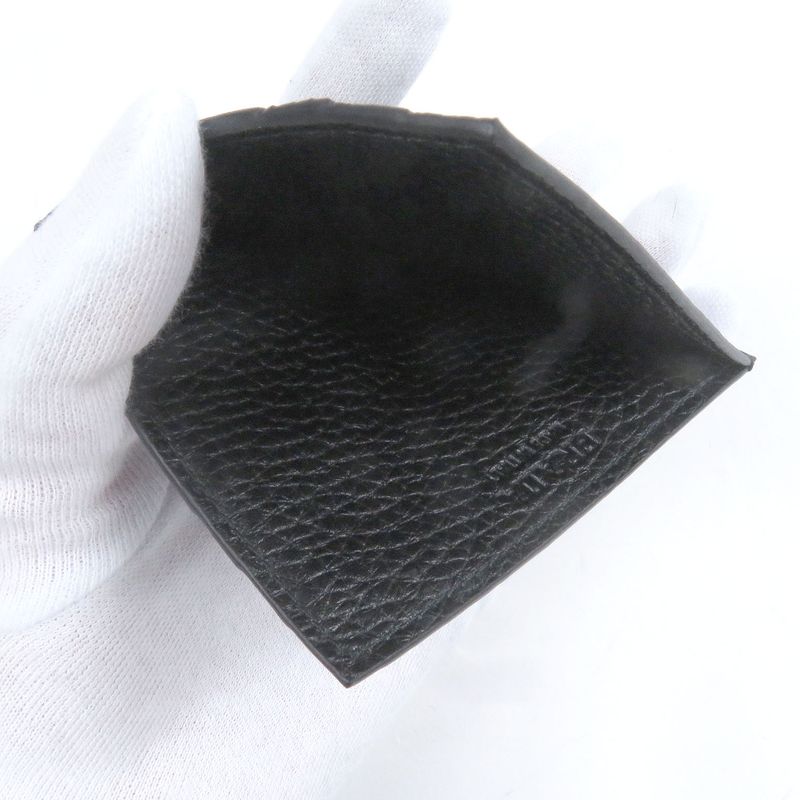 Prada 2mc223 Leather Logo Hardware Compact Business Card Holder Card Case