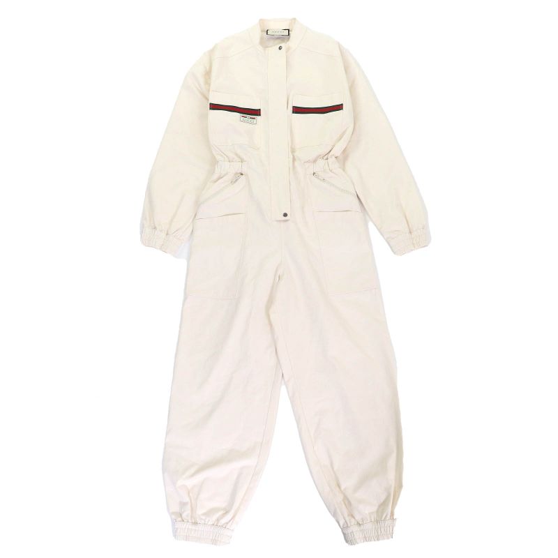 Gucci 610065 100% Cotton LE ROSE DI Eliogabalo Webline Logo Jumpsuit Tuna