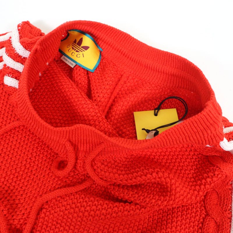 Gucci×adidas Gucci×adidas 693835 Linen Cotton Trefoil Embroidered Knit Shorts