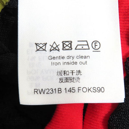 Louis Vuitton 23SS Crew Neck Short Sleeve Cropped Knit Top Black Red S Made In