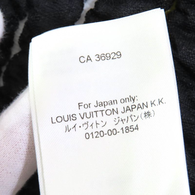 Louis Vuitton 23SS Crew Neck Short Sleeve Cropped Knit Top Black Red S Made In