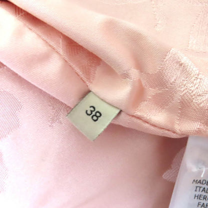 Gucci 22AW 708505 Leather Use Eco-fur Long Coat 100% Silk Lining Beige Red 38