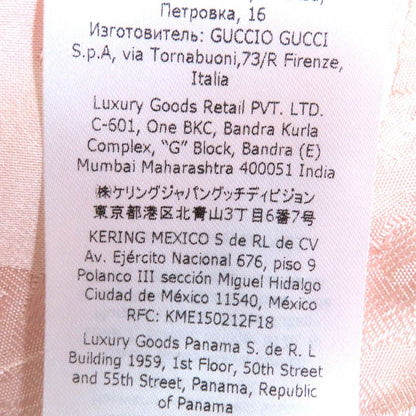 Gucci 22AW 708505 Leather Use Eco-fur Long Coat 100% Silk Lining Beige Red 38