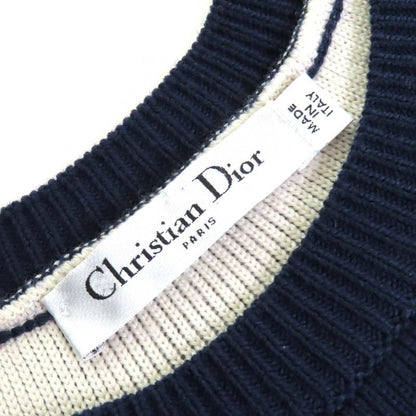 Christian DIOR 6e24579am509 Wool Clover Hem Scalloped Design Long Sleeves