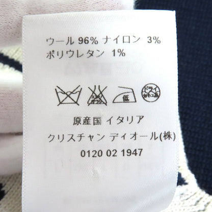 Christian DIOR 6e24579am509 Wool Clover Hem Scalloped Design Long Sleeves