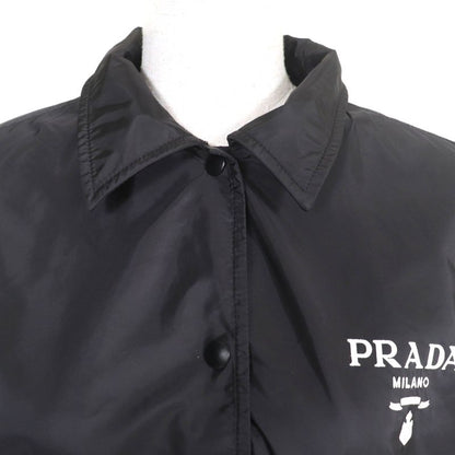 Prada 2021 29z021 Re Nylon Logo Coach Jacket Nylon Jacket Black 40 Made In
