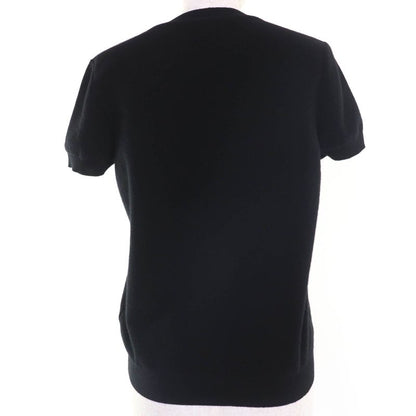 Hermes 21AW Wool Cashmere Blend H Lift Short Sleeve Knit Top Black 40 Made In
