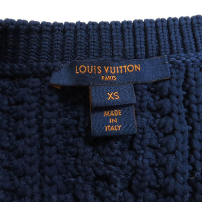 Louis Vuitton 22SS Trumpet Sleeve Cardigan With Logo Buttons Navy XS Made In