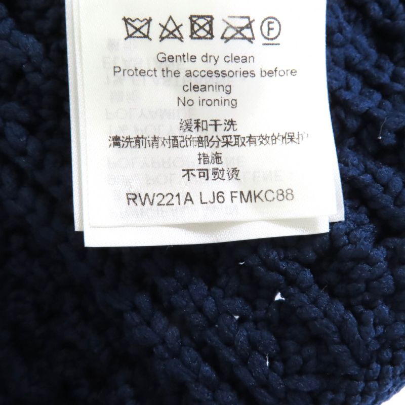 Louis Vuitton 22SS Trumpet Sleeve Cardigan With Logo Buttons Navy XS Made In