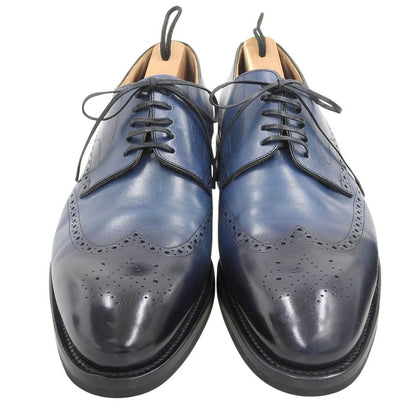 Louis Vuitton Wingtip Medallion Patine Leather Shoes Dress Shoes Blue 8.5 Made