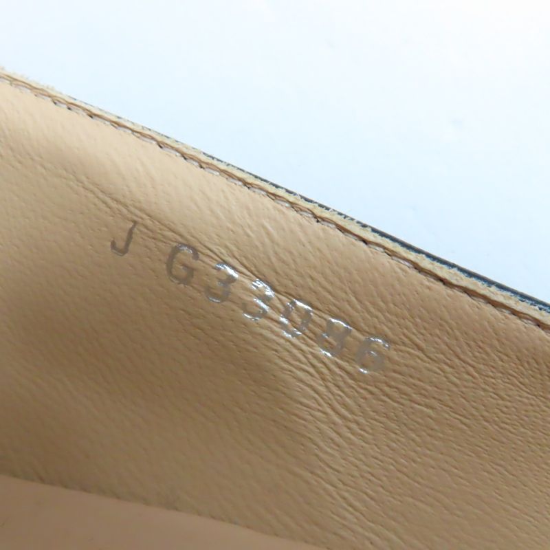 CHANEL G33086 Gabrielle Embroidered Logo Pointed Toe Leather Pumps Black 38.5