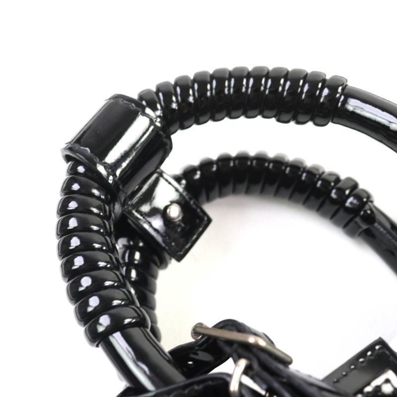 Balenciaga 671342 Bistro Basket Bag XS Enamel 2WAY Handbag Shoulder Bag Black