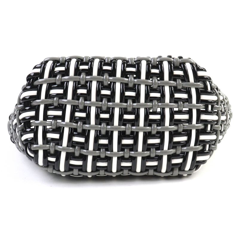 Balenciaga 671342 Bistro Basket Bag XS Enamel 2WAY Handbag Shoulder Bag Black