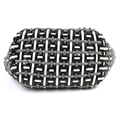 Balenciaga 671342 Bistro Basket Bag XS Enamel 2WAY Handbag Shoulder Bag Black