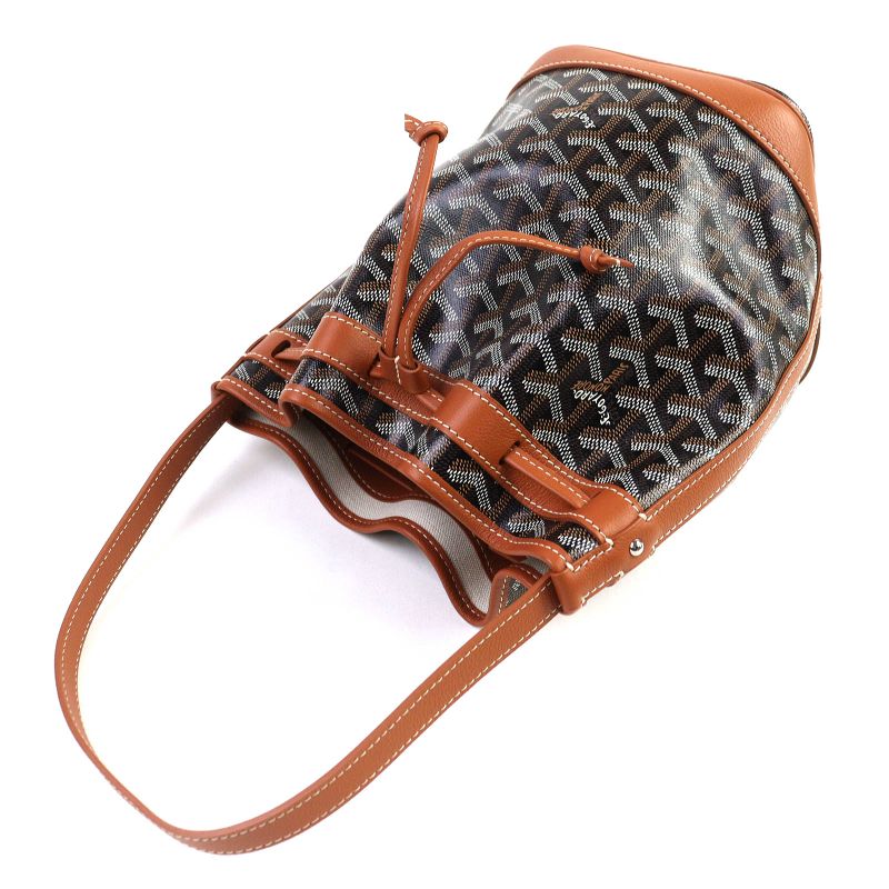 Goyard Peflotpmlty01cl03p Petit Flo Bucket Bag Calf Leather Goyard Din Canvas