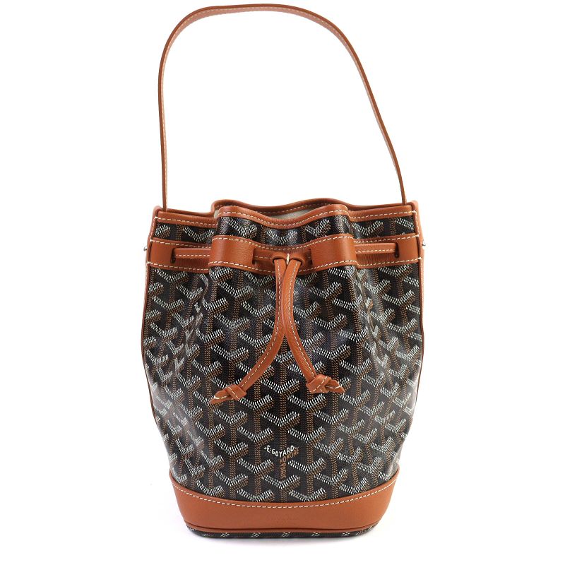 Goyard Peflotpmlty01cl03p Petit Flo Bucket Bag Calf Leather Goyard Din Canvas