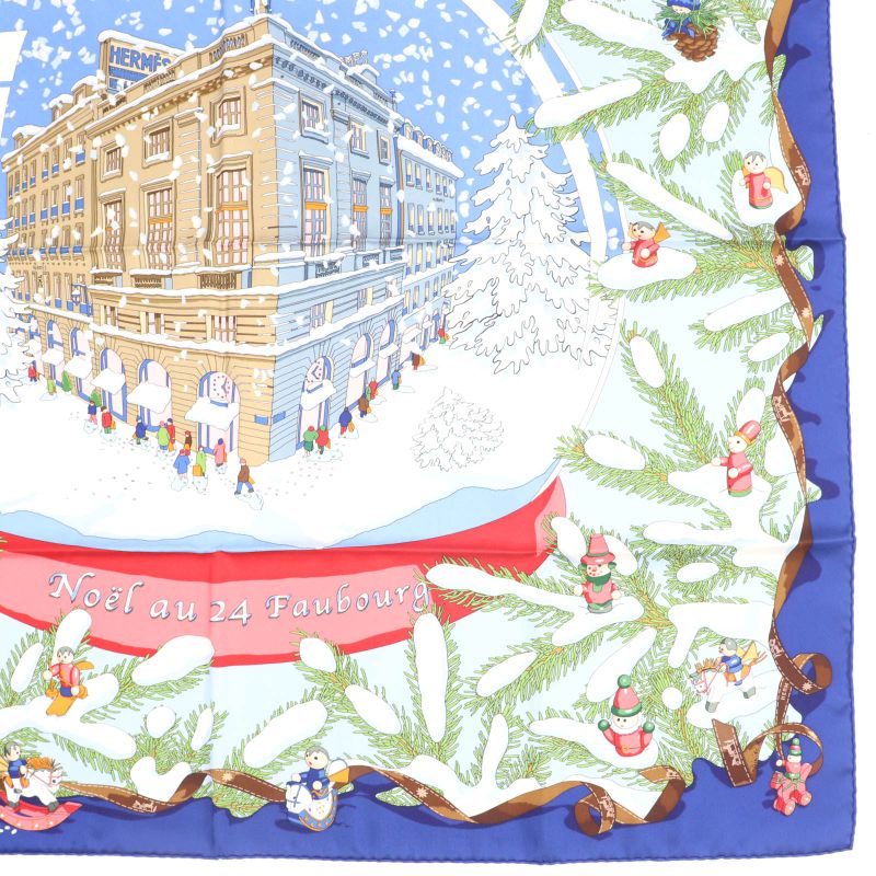 Hermes Carre Geant90 Carre 90 Noel Au 24 Faubourg Christmas At 24 Faubourg 100%