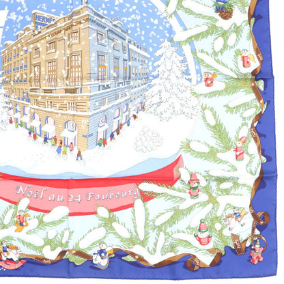 Hermes Carre Geant90 Carre 90 Noel Au 24 Faubourg Christmas At 24 Faubourg 100%