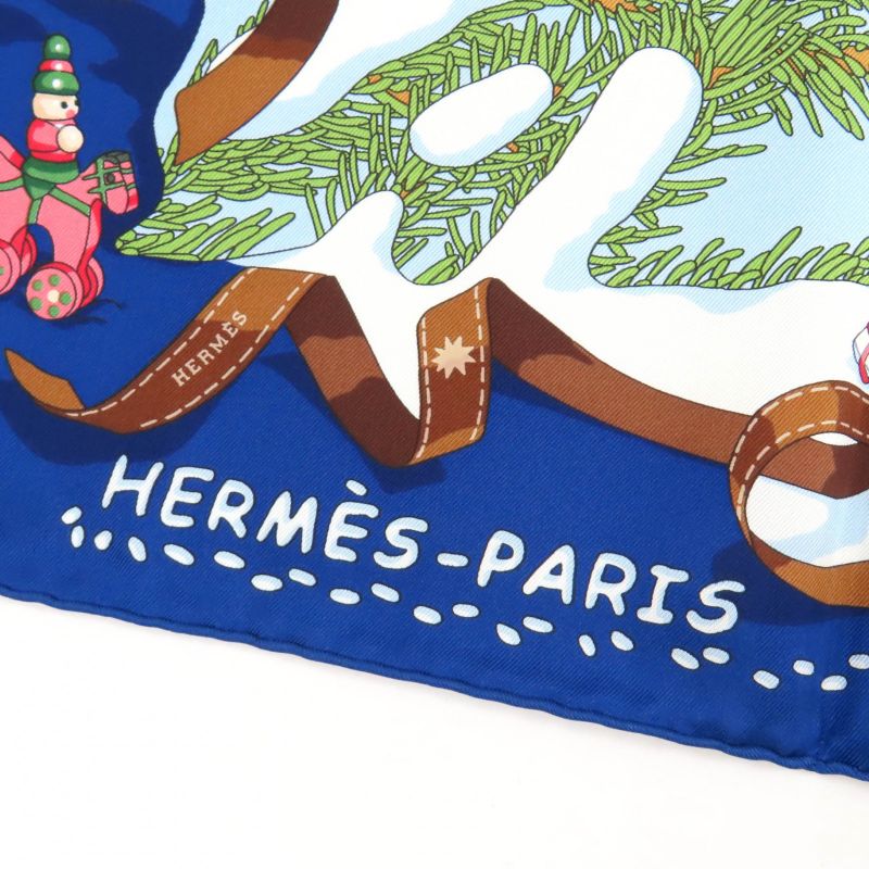 Hermes Carre Geant90 Carre 90 Noel Au 24 Faubourg Christmas At 24 Faubourg 100%